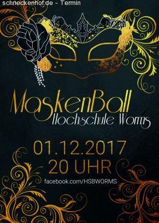 Maskenball der Hochschule Worms Werbeplakat