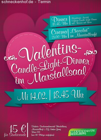 Valentins-Dinner & Cinema Werbeplakat