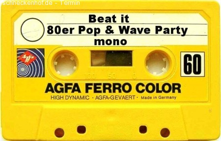 Beat it! - 80er Pop & Wave Werbeplakat