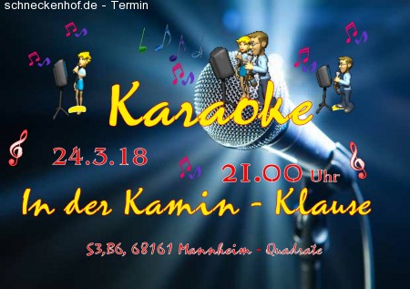 Karaoke in der Kamin Klause Werbeplakat