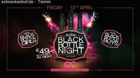 Oc Club Luc Belaire Black Bottle Night F Werbeplakat