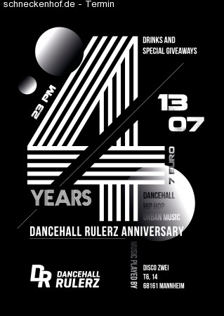 DancehallRulerz 4 Years Anniversary Werbeplakat