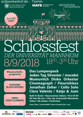 Schlossfest der Universität Mannheim Werbeplakat