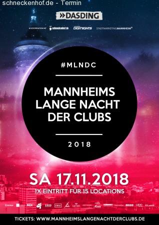 DASDING Mannheims lange Nacht der Clubs Werbeplakat