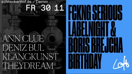 FCKNG Serious Labelnight & Boris Brejcha Werbeplakat