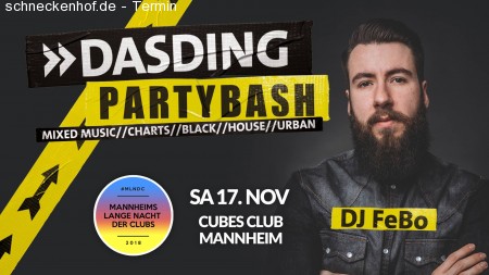 DASDING Partybash/Lange Nacht der Clubs Werbeplakat