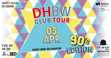 DHBW Club Tour 2019 Werbeplakat
