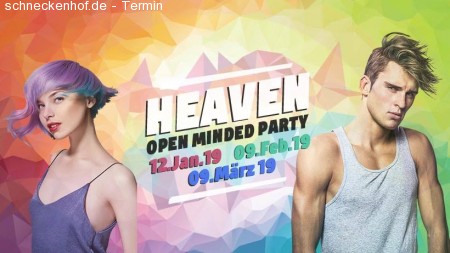Heaven - open minded Party Werbeplakat