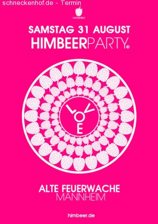 Himbeerparty Sommer-Closing Werbeplakat