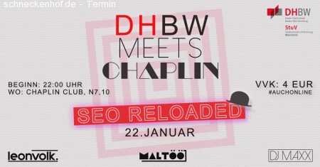 DHBW meets Chaplin - SEO Reloaded Werbeplakat