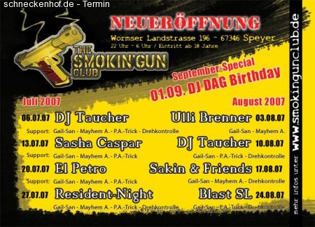 Blast SL@Smokin Gun Club Werbeplakat