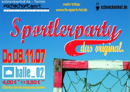 Sportler-Fete das Original Werbeplakat