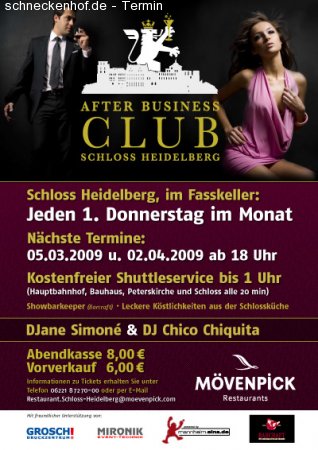 After Business Club Schloss He Werbeplakat