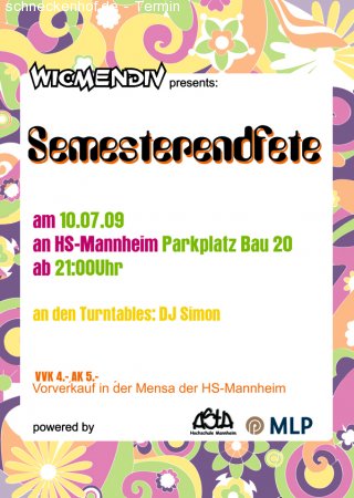 Open-Air-Semesterendfete Werbeplakat