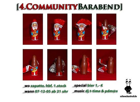 4. Community Barabend Werbeplakat