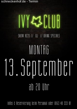IVY Club Werbeplakat