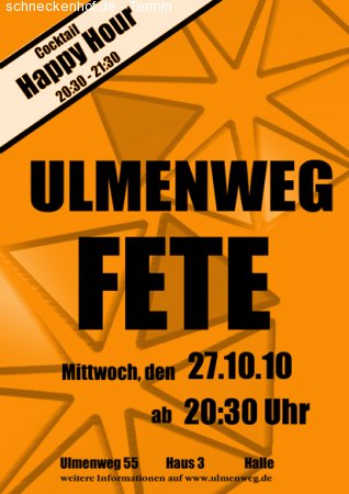 Ulmenwegfete Werbeplakat