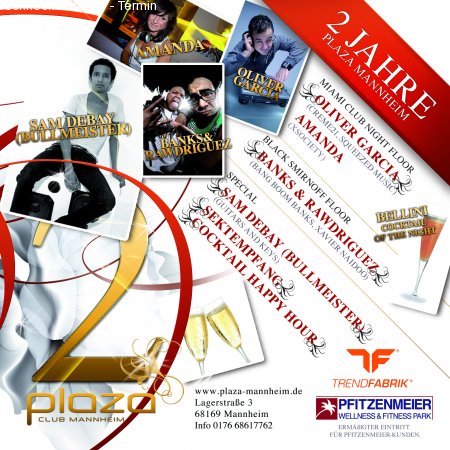 2 Jahre Plaza Birthday Special Werbeplakat