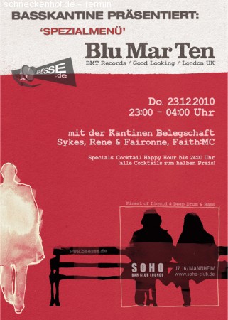 Basskantine - Spezialmenue Werbeplakat
