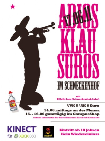 Adios Klausuros Werbeplakat