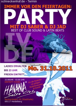 Halloween Party@Havana Club HD Werbeplakat