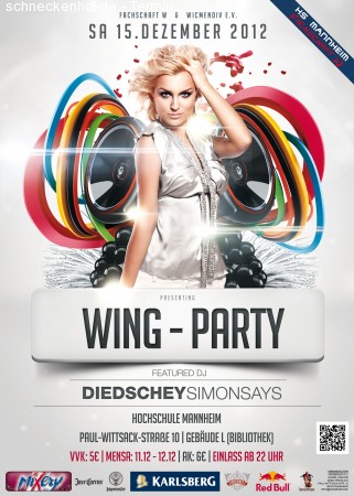 WING Party@Hochschule Mannheim Werbeplakat