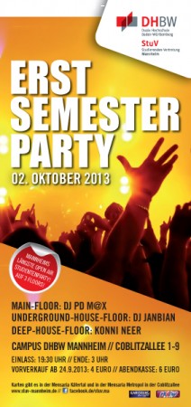 DHBW-Erstsemesterparty Werbeplakat