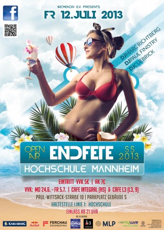 Semester Endfete @ HS Mannheim Werbeplakat