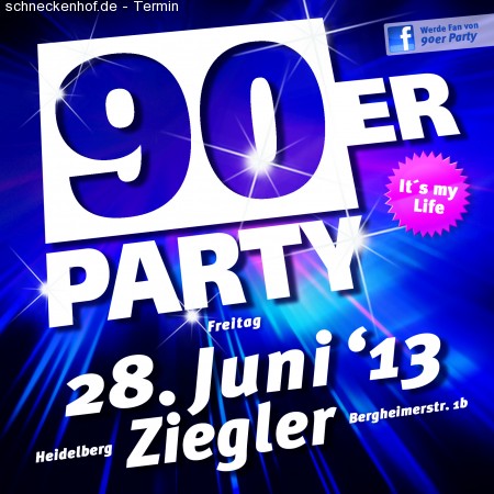 90er Party Heidelberg Werbeplakat