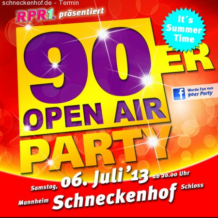 90er Open Air Party Werbeplakat