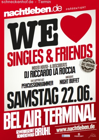 We love Singles & Friends Werbeplakat