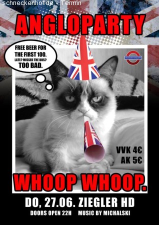 Angloparty! Werbeplakat