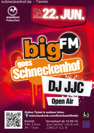 bigFM goes Schneckenhof Werbeplakat