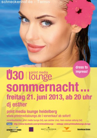 Ü30 Sommernacht Werbeplakat