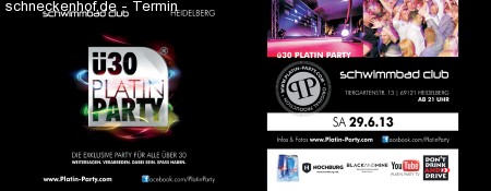 Ü30 Platin Party Werbeplakat