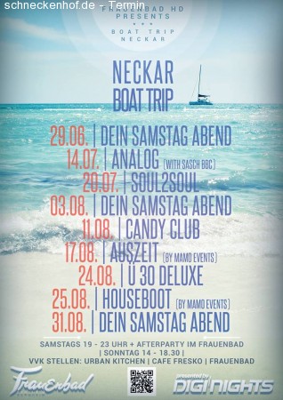 Neckar Boat-Trip Werbeplakat