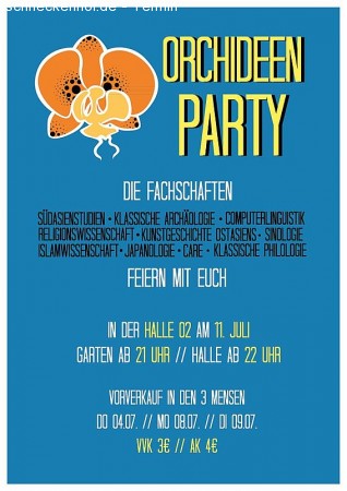 Orchideen Party Werbeplakat