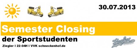 Semesterclosing Sportstudenten Werbeplakat