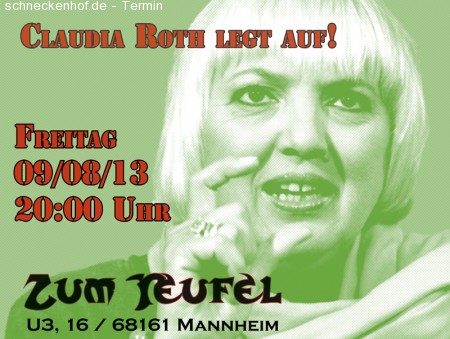 Claudia Roth is a DJ Werbeplakat