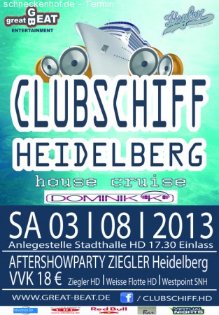 Clubschiff Heidelberg Werbeplakat