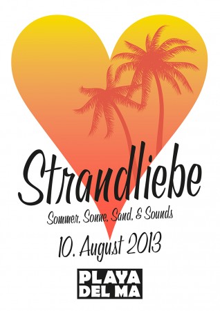 Strandliebe - Sommer, Sonne Werbeplakat