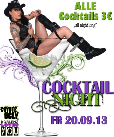 Cocktail Night Werbeplakat