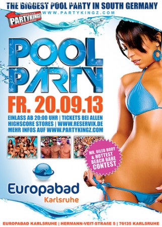 Pool Party Werbeplakat