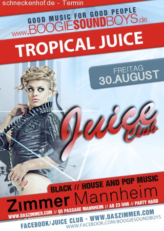 JUICE CLUB – TROPICAL JUICE Werbeplakat