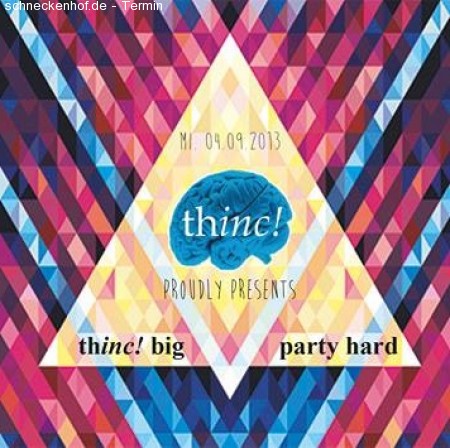 thinc! big, party hard Werbeplakat