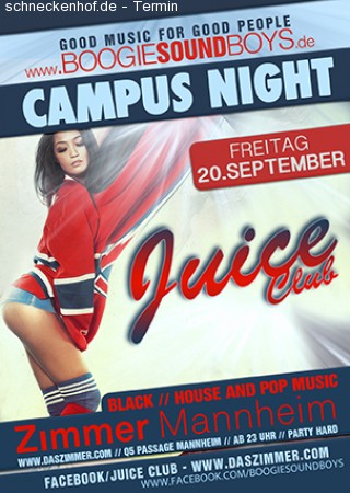 Juice Club - Campus Night Werbeplakat