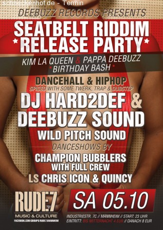 Hard2def & Deebuzz Riddimrelease-Party Werbeplakat