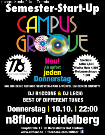 Campus Groove - Semester-Start-Up Werbeplakat