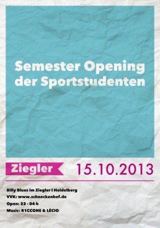 Semesteropening Sportstudenten Werbeplakat