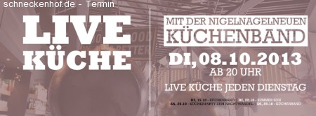 LIVE Küche mit Küchenband Werbeplakat